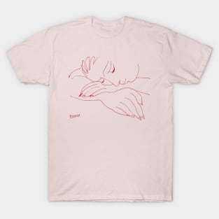 Sleeping Woman - Picasso Line Art T-Shirt